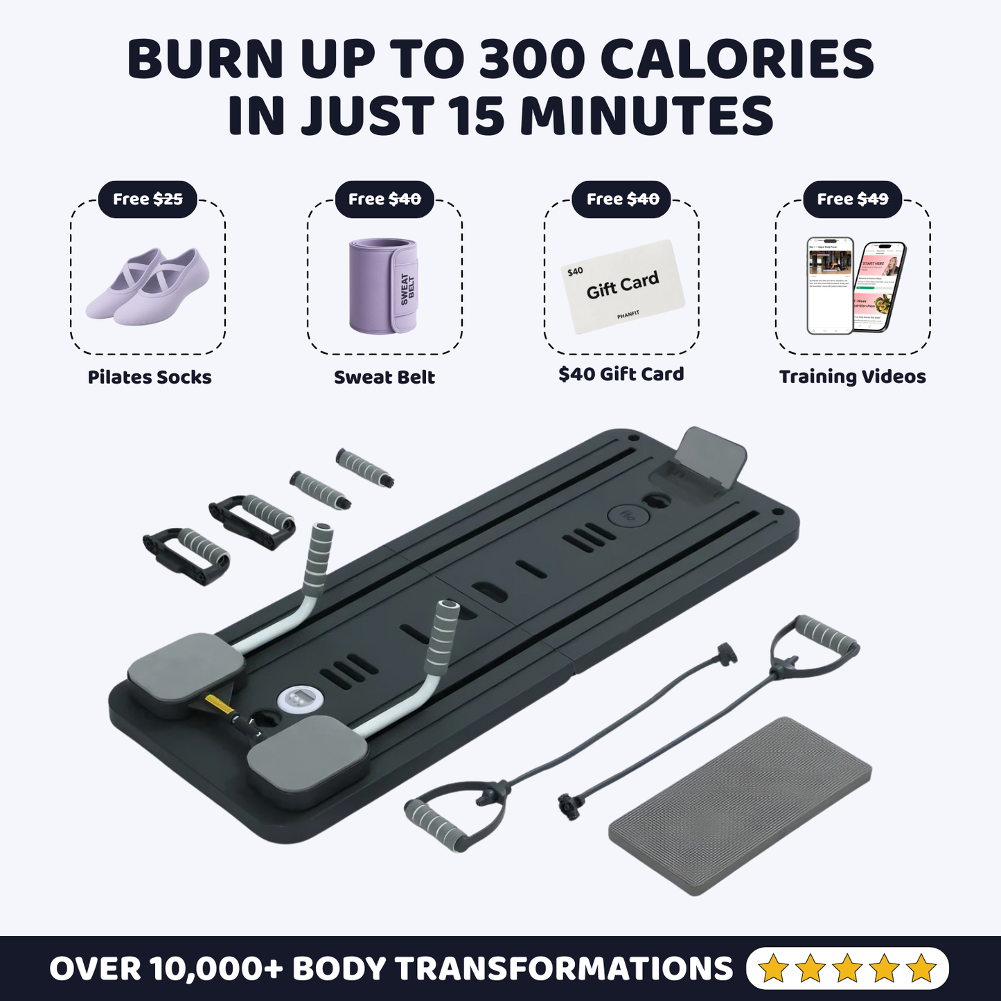 PhanFit Pilates Reformer Set
